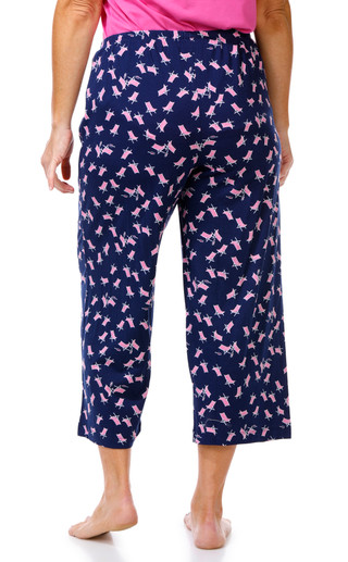 Thumbnail 2: Hue Women's Beach Chair Print Pajama Capris 