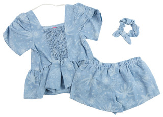 Thumbnail 2: Vince Camuto Big Girls 3 Pc Tropical Print Shorts Set 