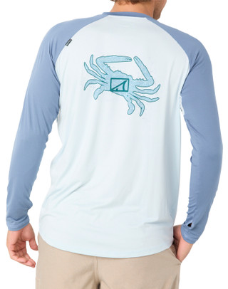Thumbnail 2: SWC Men's Long Sleeve Raglan Crab Performance Shirt 