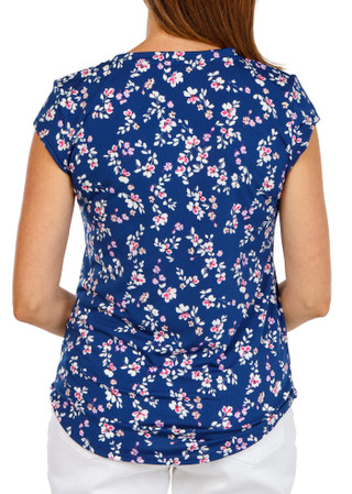 Thumbnail 2: Blue Sol Blue Sol Women's Cap Sleeve Floral Top 