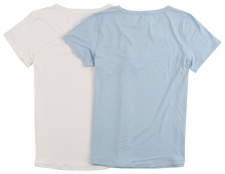 Thumbnail 2: Yogalicious Women's 2 Pk Cationic Jersey Crew Neck Tees 