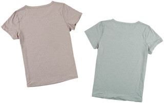 Thumbnail 2: Yogalicious Women's 2 Pk Cationic Jersey Crew Neck Tees 