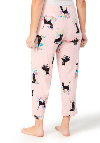 Thumbnail 2: Hue Women's Cat Print Pajama Capris  