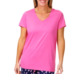 Thumbnail 1: Hue Women's Solid Temp Tech V-Neck Pajama Shirt 