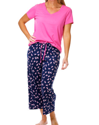 Thumbnail 4: Hue Women's Solid Temp Tech V-Neck Pajama Shirt 