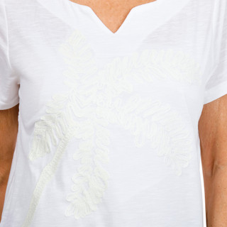 Thumbnail 3: Onque Women's Short Sleeve Palm Tree Top 
