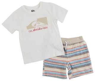 Thumbnail 1: Quiksilver Little Boys 2 Pc Short Sleeve  & Shorts Set 