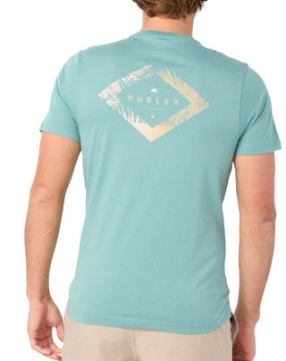 Thumbnail 2: Hurley Men's Short Sleeve Diamond Palm Graphic Shirt 