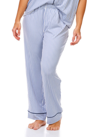 Thumbnail 4: Laura Ashley Women's 2 Pc Long Sleeve Stripe Sleep Set 