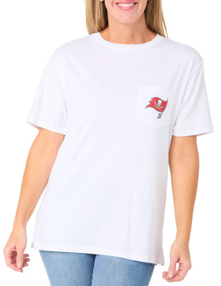 Thumbnail 1: Tampa Bay Buccaneers Women's Short Sleeve Varsity Stack Cotton Tee by NFL 