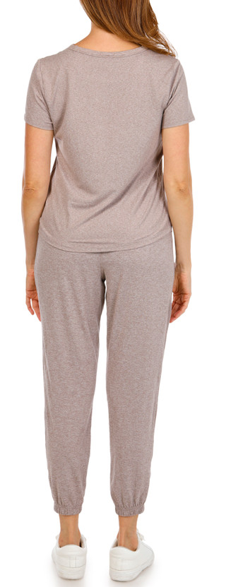 Thumbnail 4: Yogalicious Women's 2 Pc Cationic Jersey Jogger Set 