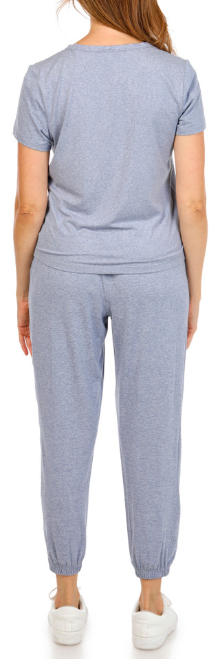 Thumbnail 5: Yogalicious Women's 2 Pc Cationic Jersey Jogger Set 