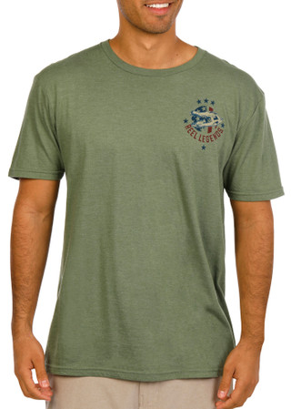 Thumbnail 3: REEL LEGENDS Men's USA Gator Flag T-Shirt 