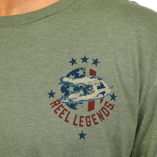 Thumbnail 5: REEL LEGENDS Men's USA Gator Flag T-Shirt 