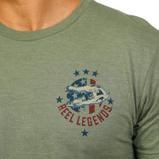 Thumbnail 6: REEL LEGENDS Men's USA Gator Flag T-Shirt 