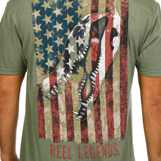 Thumbnail 7: REEL LEGENDS Men's USA Gator Flag T-Shirt 