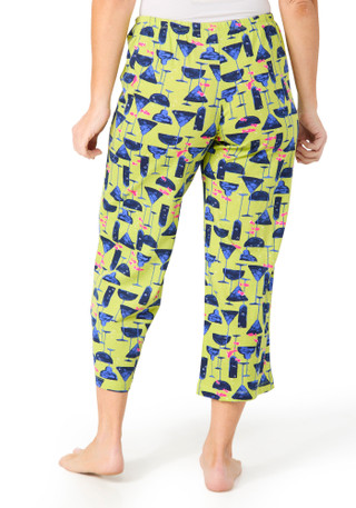 Thumbnail 2: Hue Women's Sipping with Fishes Pajama Capris 