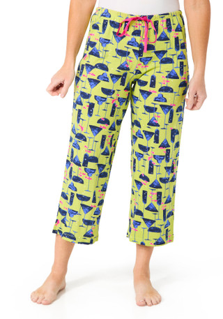 Thumbnail 1: Hue Women's Sipping with Fishes Pajama Capris 