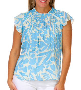Thumbnail 2: Nanette Lepore Women's Short Sleeve Pleated Floral Top 