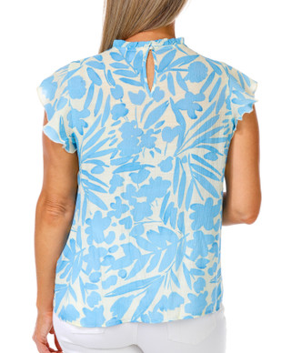 Thumbnail 3: Nanette Lepore Women's Short Sleeve Pleated Floral Top 
