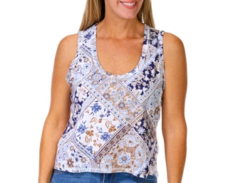Thumbnail 1: Blue Sol Blue Sol Women's Luxey Watercolor Print Tank 