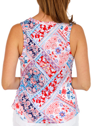 Thumbnail 2: Blue Sol Blue Sol Women's Luxey Watercolor Print Tank 