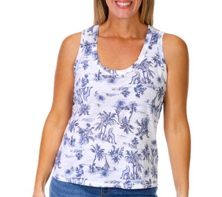 Thumbnail 2: Blue Sol Blue Sol Women's Luxey Watercolor Print Tank 