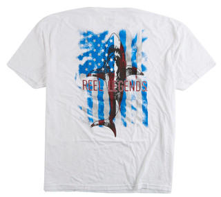 Thumbnail 5: REEL LEGENDS Men's USA Jaws T-Shirt 