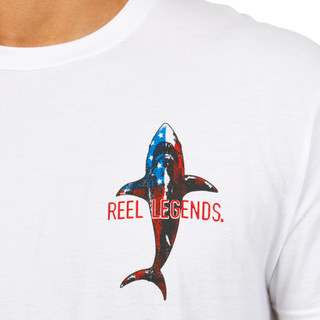 Thumbnail 6: REEL LEGENDS Men's USA Jaws T-Shirt 