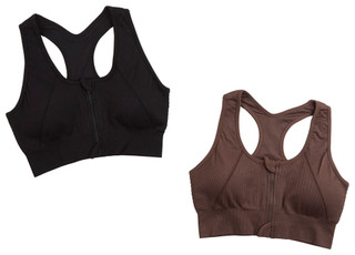 Thumbnail 1: 90 DEGREE BY REFLEX Women's 2 Pk Seamless Textured Sports Bra Set 