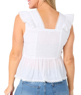 Thumbnail 2: Nanette Lepore Women's Sleeveless Ruffle Smocked Top 
