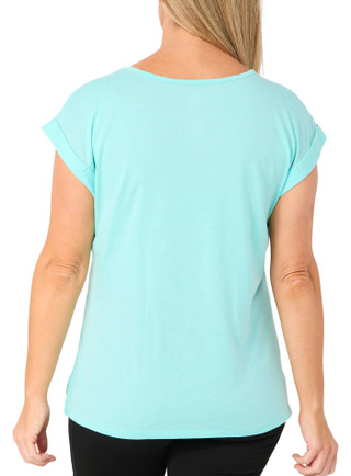 Thumbnail 2: Brisas Women's Short Sleeve Acid Wash Pocket Tee 