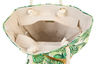 Thumbnail 2: Caribbean Joe Palm Leaf Straw Beach Tote Bag 