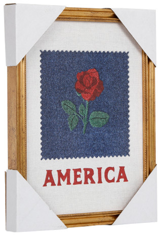 Thumbnail 2: Six Trees 11x14 Denim Rose America Wall Art 