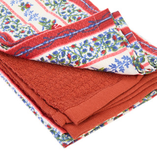 Thumbnail 2: Laura Ashley 3 Pk Americana Floral Stripe Kitchen Towels 