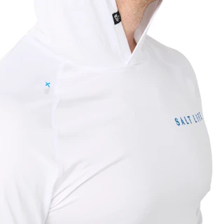 Thumbnail 3: Salt Life Men's Outdoor Long Sleeve Hooded Performance Shirt 