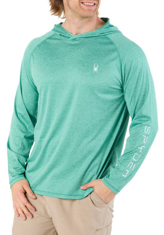 Thumbnail 1: Spyder Men's Active Rashguard Logo Hoodie 