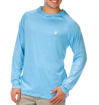 Thumbnail 1: Spyder Men's Active Rashguard Logo Hoodie 