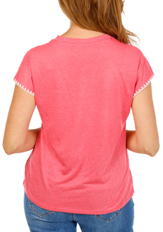 Thumbnail 2: BOBEAU Women's Whip Stitch V-Neck Top 