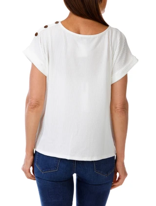 Thumbnail 2: Set The Stage Women's Ribbed Tie Front Top 