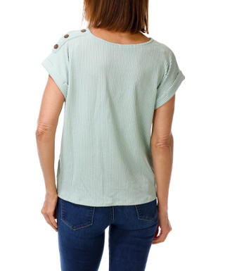 Thumbnail 2: Set The Stage Women's Ribbed Tie Front Top 