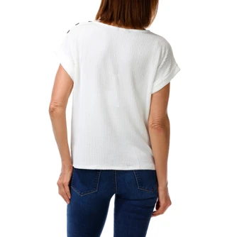 Thumbnail 4: Set The Stage Women's Ribbed Tie Front Top 