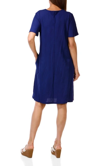 Thumbnail 2: Nina Leonard Women's Solid Crochet Dress  