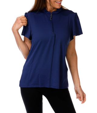 Thumbnail 1: Emerald Eighteen Women's Active Quarter Zip Polo Top  
