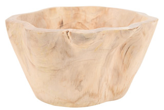Thumbnail 1: TRIOBRO 10x6 Natural Teak Root Vase 