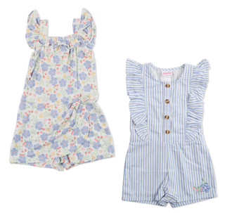 Thumbnail 1: Little Lass Little Girls 2 Pk Rompers  
