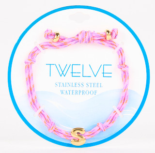 Thumbnail 2: TWELVE Waterproof Initial S Corded Bracelet 