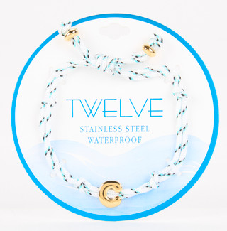 Thumbnail 2: TWELVE Waterproof Initial C Corded Bracelet 