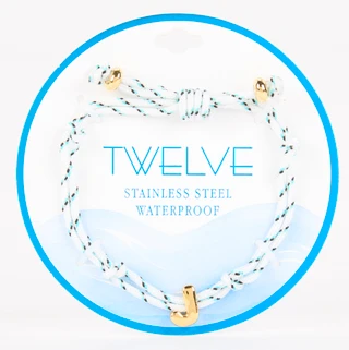 Thumbnail 1: TWELVE Waterproof Initial J Corded Bracelet 