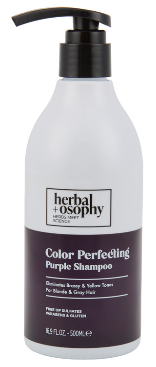 Thumbnail 1: Herbal+osophy 16 oz Color Perfecting Purple Shampoo 